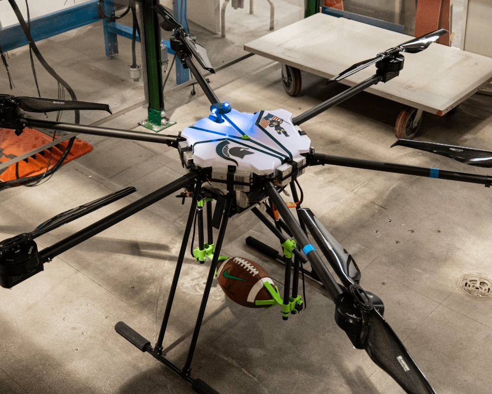 An image of SQUAB-2, a prototype delivery drone used for testing.